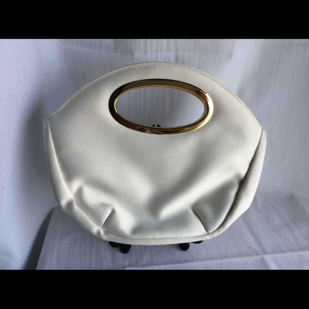 Vintage Lord and Taylor purse clutch white